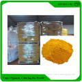 Yellow ferric oxide color dyes for cement colorant